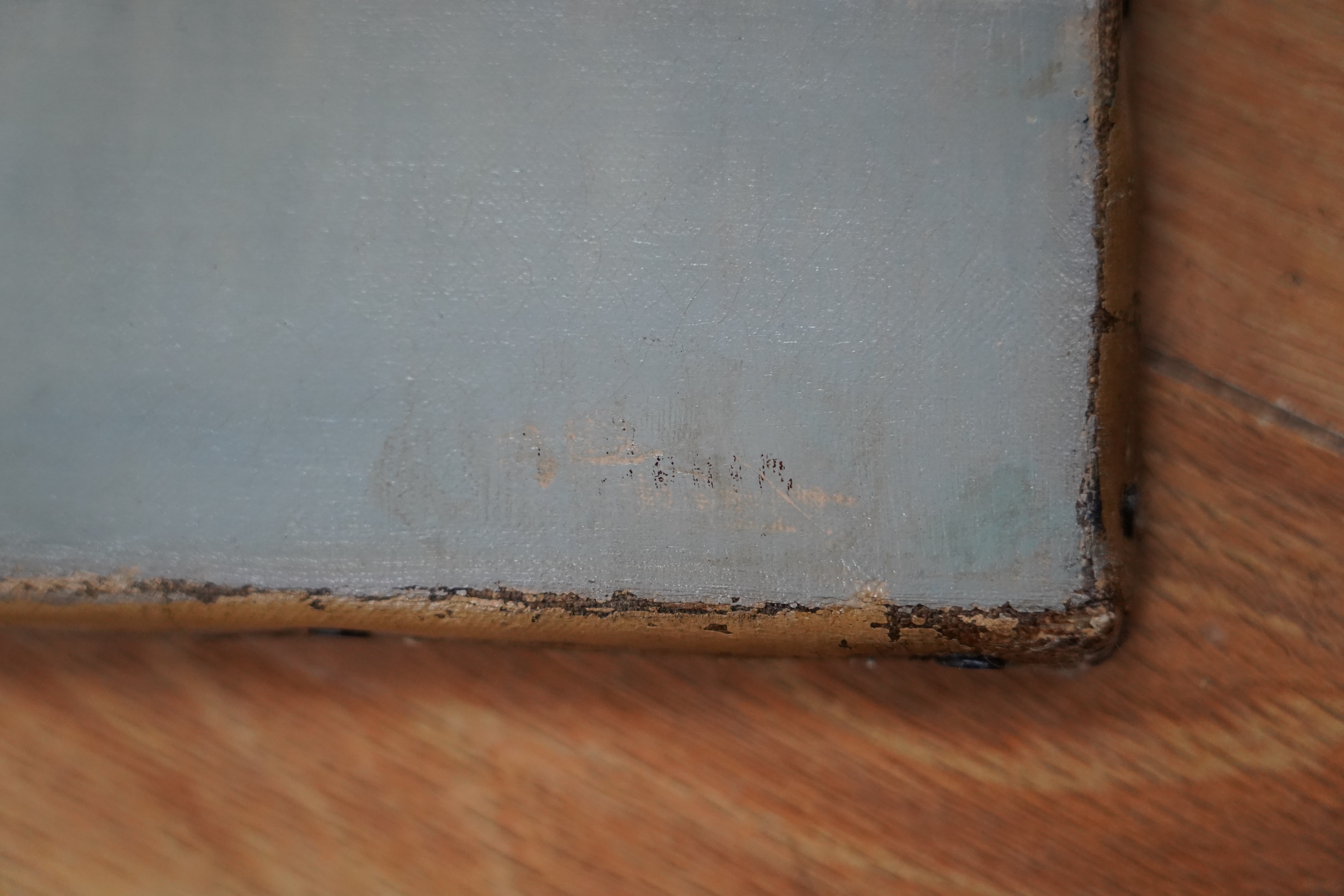Late 19th century Continental School, pair of oils on canvas, Lakeside landscapes with villages, 31 x 61cm, unframed